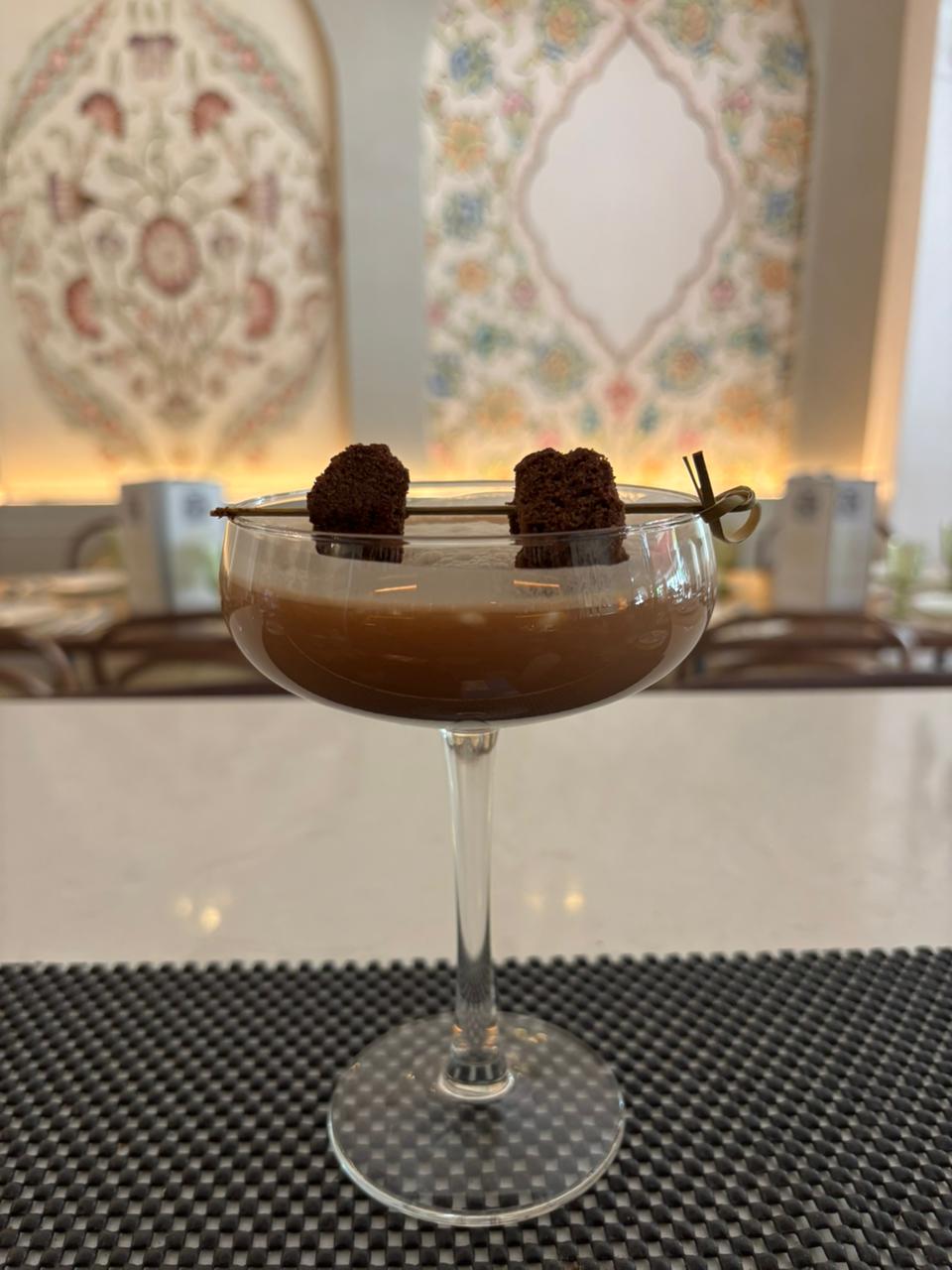 Hazelnut cream martini